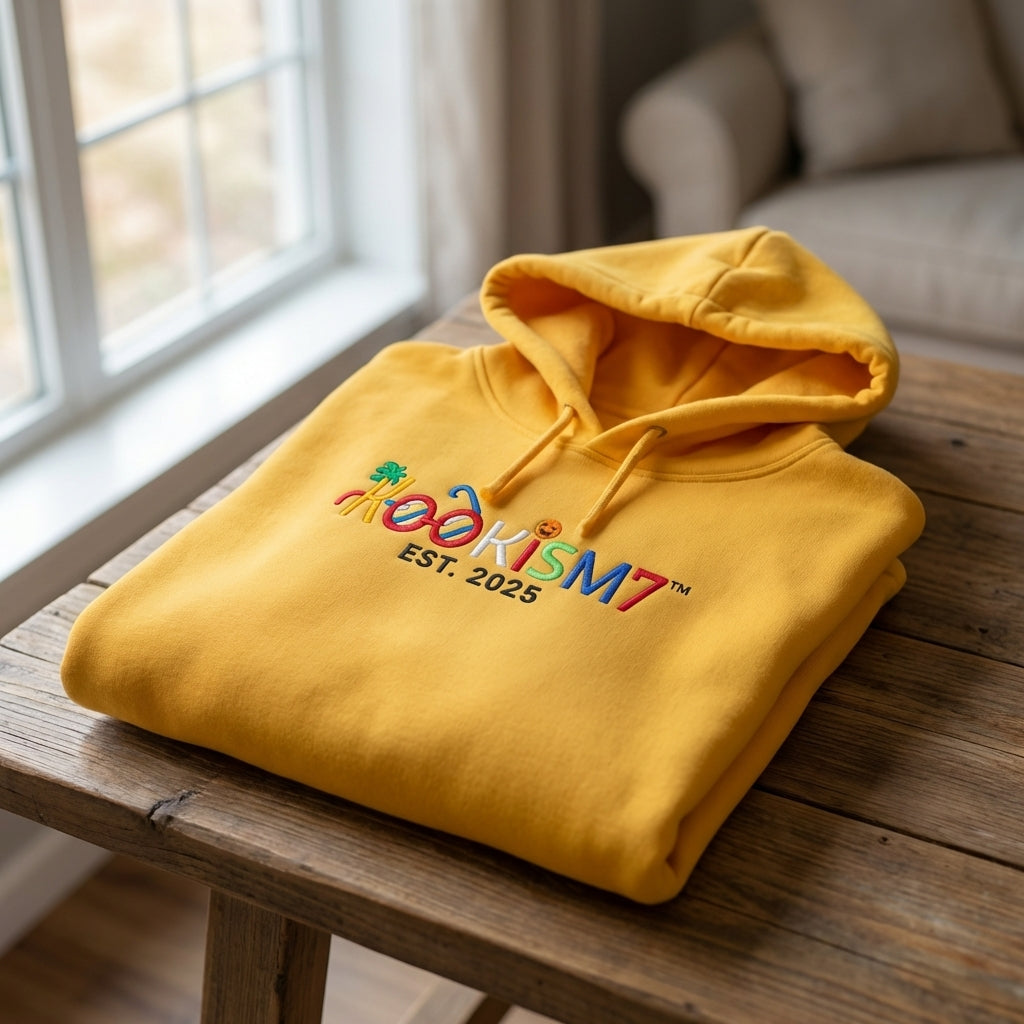 Yellow Hoodie| EST. 2025 | Unisex Fleece Sweatshirt