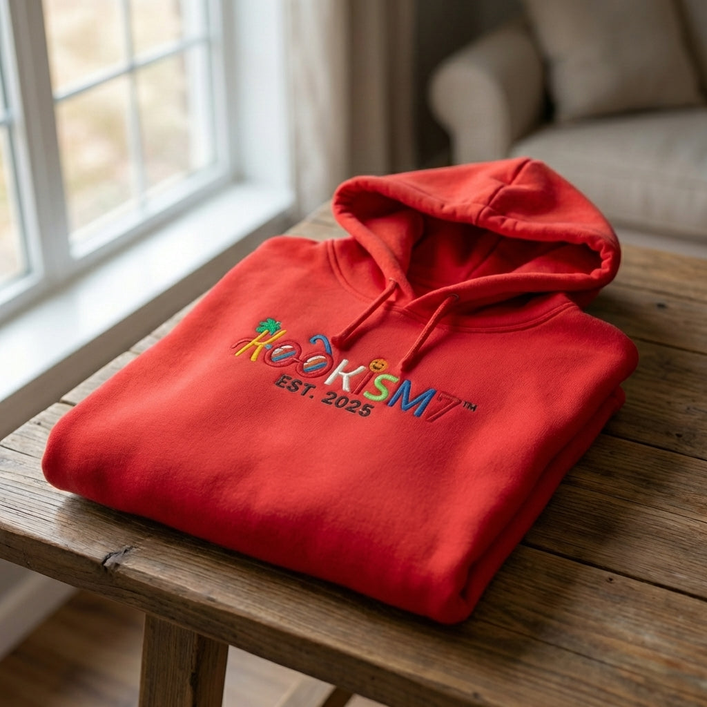 Red Hoodie | EST. 2025 | Unisex Fleece Sweatshirt